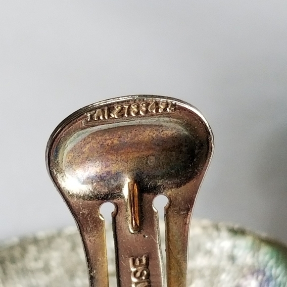 Relisted - Vintage Dauplaise fan shaped earrings blue cab - Picture 14 of 14